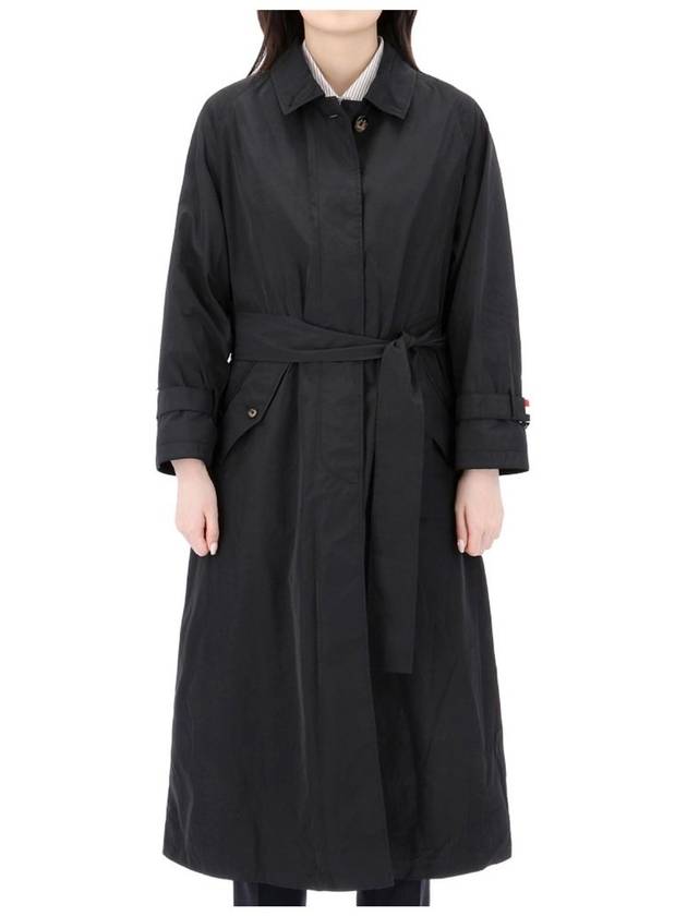 Poly Twill Car Single Coat Black - THOM BROWNE - BALAAN 3