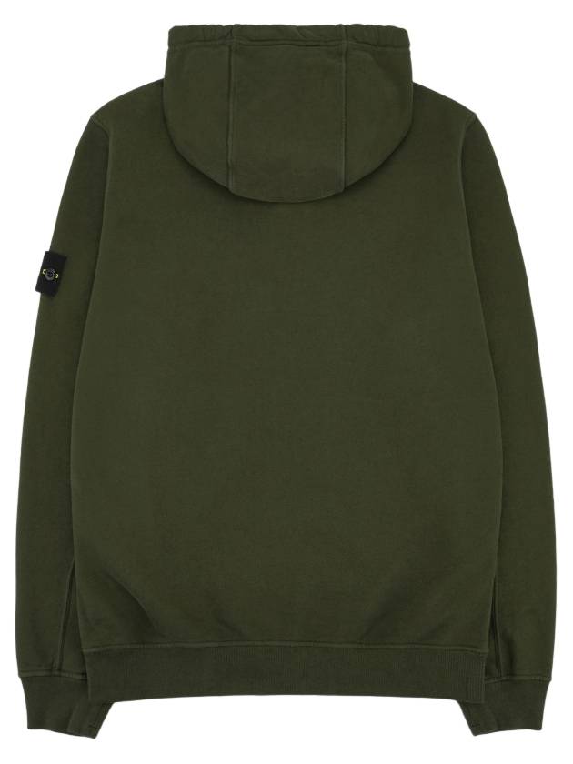 Wappen Patch Cotton Zip Up Hoodie Olive - STONE ISLAND - BALAAN 3