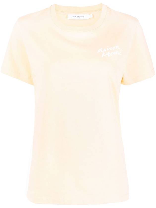 Logo print short sleeve t shirt IW00131KJ0035PALEORANGE - MAISON KITSUNE - BALAAN 1