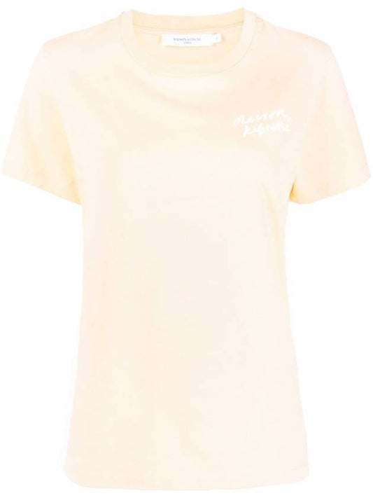 Logo print short sleeve t shirt IW00131KJ0035PALEORANGE - MAISON KITSUNE - BALAAN 1