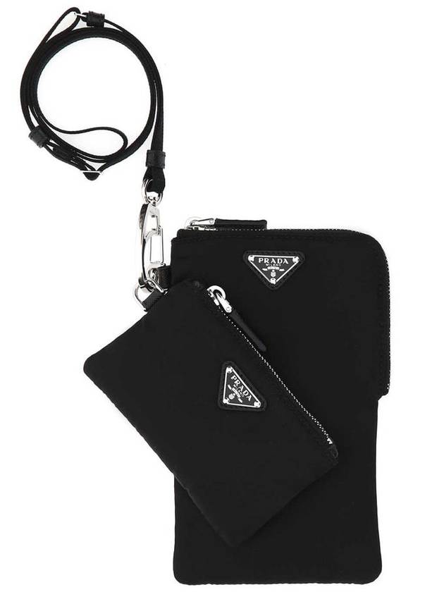 Nylon Lanyard Strap Pouch Bag Black - PRADA - BALAAN 2