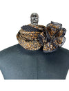 Leopard print lurex silk scarf 2AWF3972 - CELINE - BALAAN 4