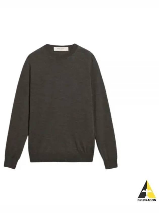 Sleeve Logo Patch Knit Top Grey - GOLDEN GOOSE - BALAAN 2