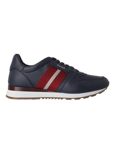 Astell Leather Low-Top Sneakers Navy - BALLY - BALAAN 1