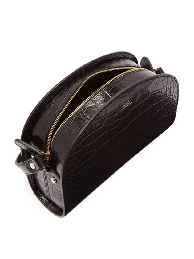 Apese Half Moon Crocker Effect Cross Bag Black PXBHL F61048 LZZ - A.P.C. - BALAAN 3