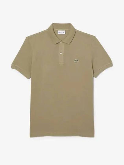 Slim Fit Short Sleeve Polo Shirt Beige - LACOSTE - BALAAN 2