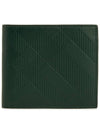 Plaid Check Leather Half Wallet Green - BURBERRY - BALAAN 1