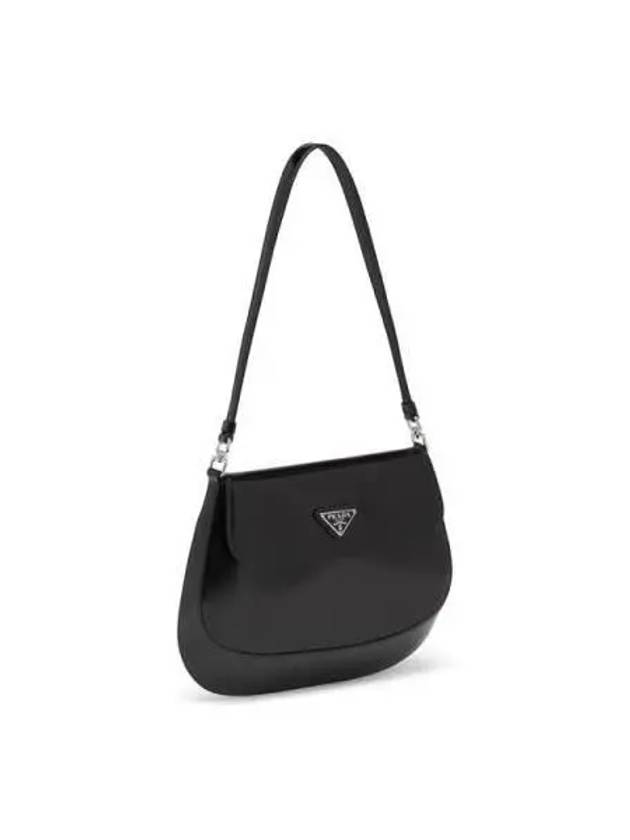 Cleo Brushed Flap Shoulder Bag Black - PRADA - BALAAN 6