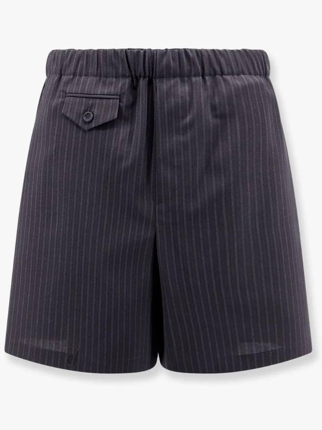 Elastic Waist Striped Bermuda Shorts Black - DIOR - BALAAN 1