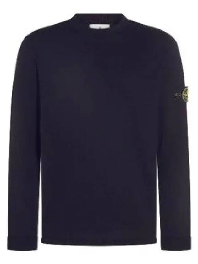 Raw Hand Cotton Crewneck Knit Top Navy - STONE ISLAND - BALAAN 2