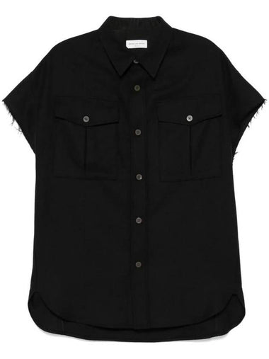 Dries Van Noten Cilloth 9261 M.W. Shirt Black - DRIES VAN NOTEN - BALAAN 1