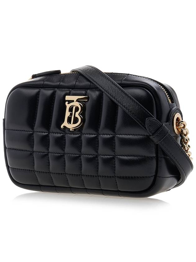 Quilted Leather Mini Lola Camera Shoulder Bag Black - BURBERRY - BALAAN 3