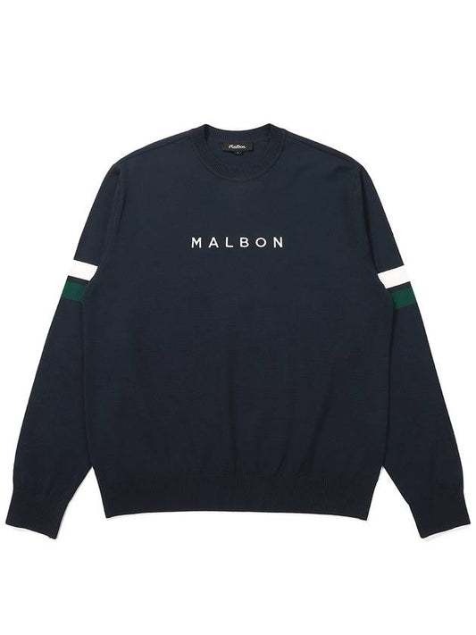 Basic Bucket Denny Sweater NAVY MAN - MALBON GOLF - BALAAN 1