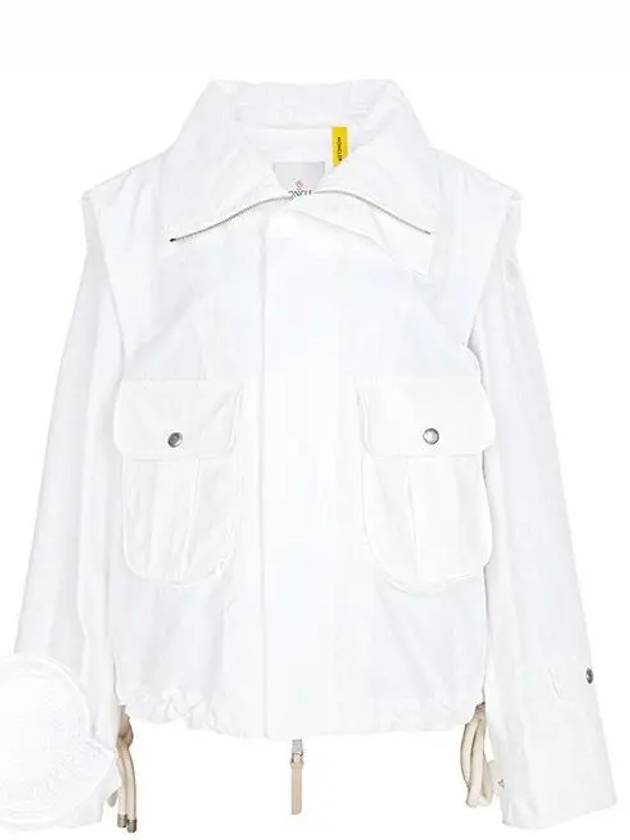 White Collie Genius Windbreaker Zip Up Jacket KOLI 1A00004 M1432 034 1209879 - MONCLER - BALAAN 1