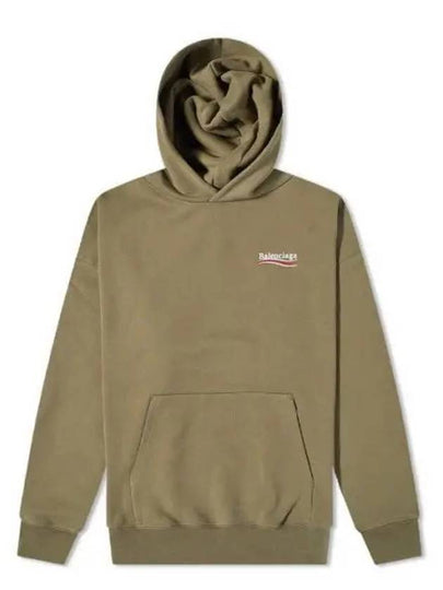 Men's Political Campaign Large Fit Hoodie Khaki - BALENCIAGA - BALAAN 2