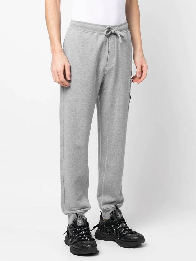 Cotton Fleece Cargo Track Pants Grey - STONE ISLAND - BALAAN 3