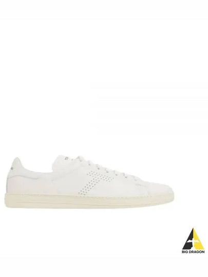 Grain Leather Low Top Sneakers White - TOM FORD - BALAAN 2