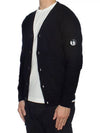 Men's Lens Wappen Lambswool Cardigan Black - CP COMPANY - BALAAN 4