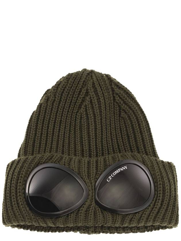 Extra Fine Merino Wool Goggle Beanie Ivy Green - CP COMPANY - BALAAN 2