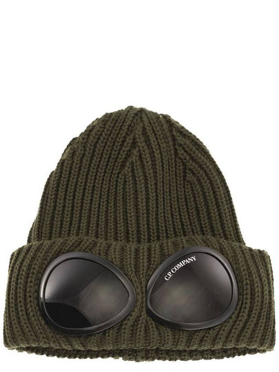 Extra Fine Merino Wool Goggle Beanie Ivy Green - CP COMPANY - BALAAN 2