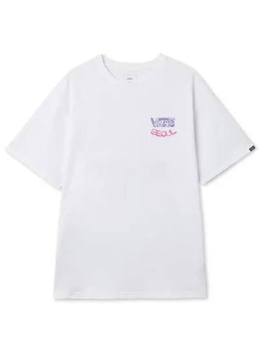 Seoul Night Short Sleeve T-Shirt White - VANS - BALAAN 1