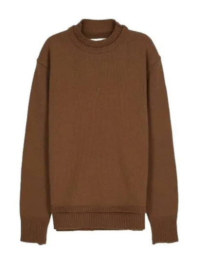 Back Stitch Elbow Patch Knit Top Camel - MAISON MARGIELA - BALAAN 2