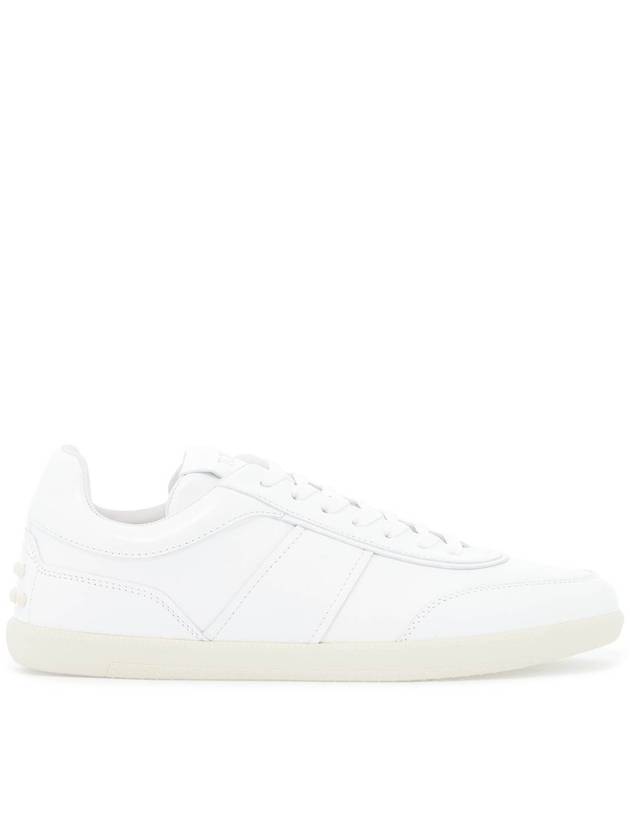 Men's Tabs Leather Low Top Sneakers White - TOD'S - BALAAN 2