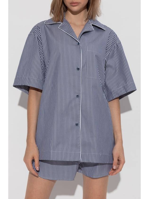 Palm Angels 'Oversize' Shirt, Women's, Blue - PALM ANGELS - BALAAN 3