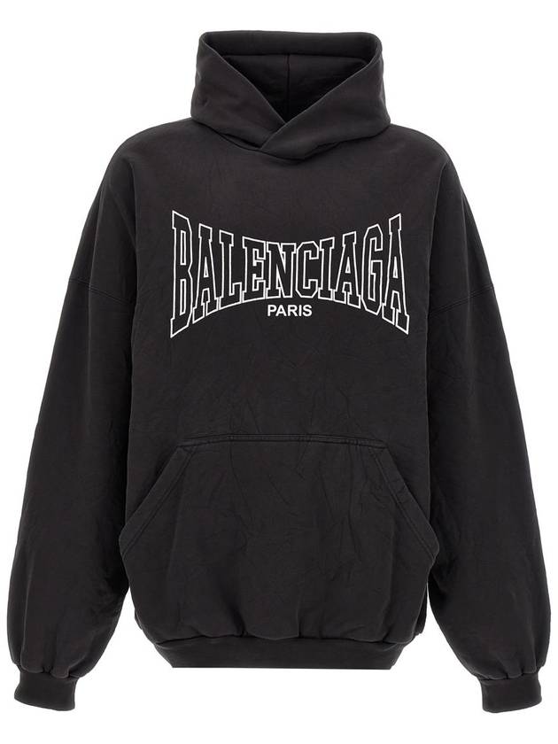 Paris Logo Print Hoodie Black - BALENCIAGA - BALAAN 2