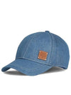 Logo Patch Denim Ball Cap Blue - MULBERRY - BALAAN 2