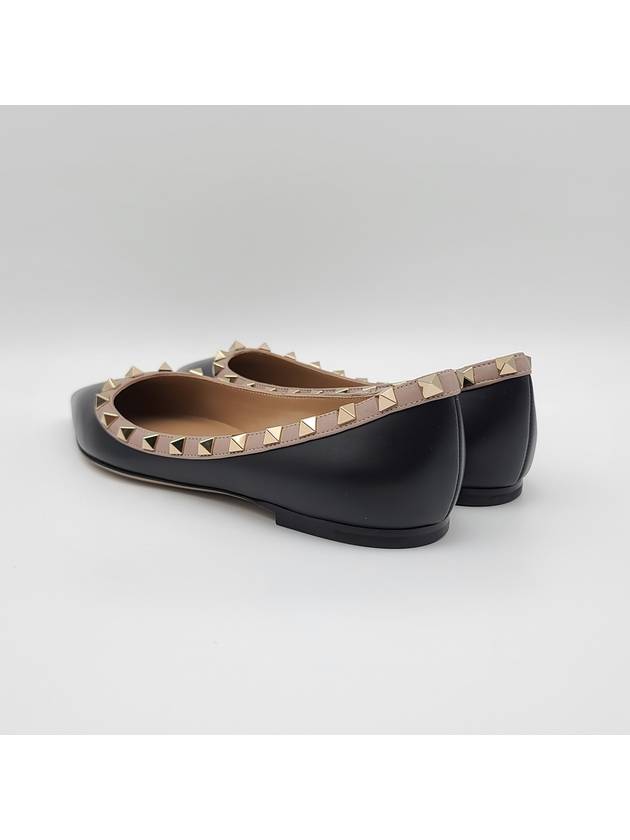 Rockstud Ballerina Flats Black - VALENTINO - BALAAN 4