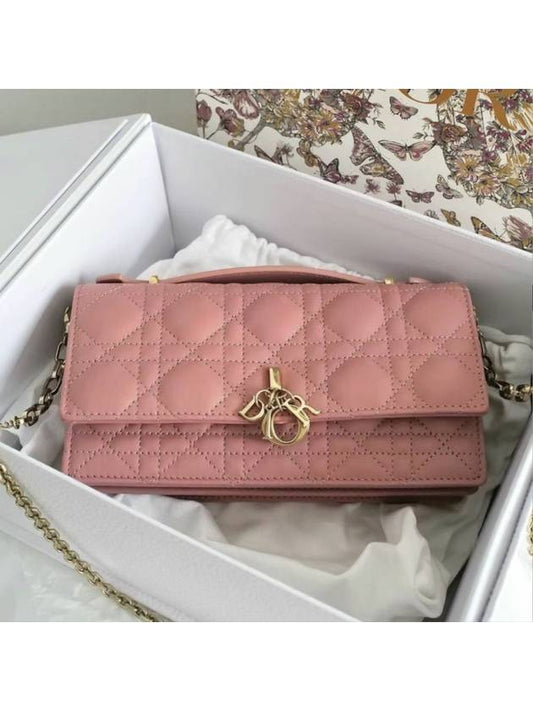 Miss Cannage Lambskin Mini Bag Antique Pink - DIOR - BALAAN 2