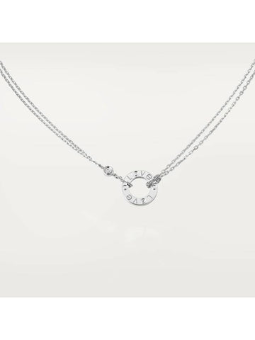 LOVE necklace 2 diamonds white gold necklace women - CARTIER - BALAAN 1