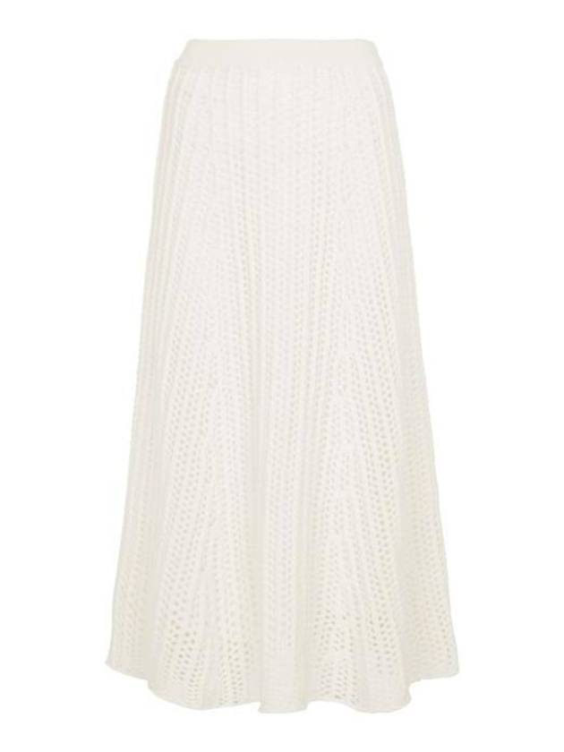 Skirt Cable Knit Cashmere Midi 421909 A007 IVR - GABRIELA HEARST - BALAAN 1