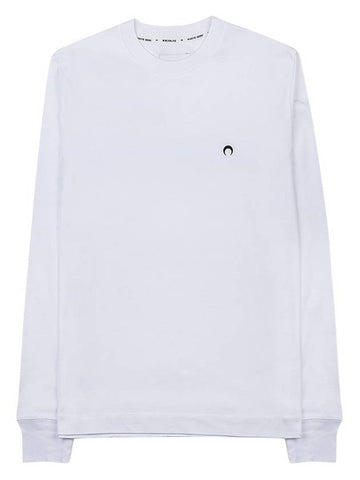 Moon Logo Long Sleeve T-Shirt White - MARINE SERRE - BALAAN 1