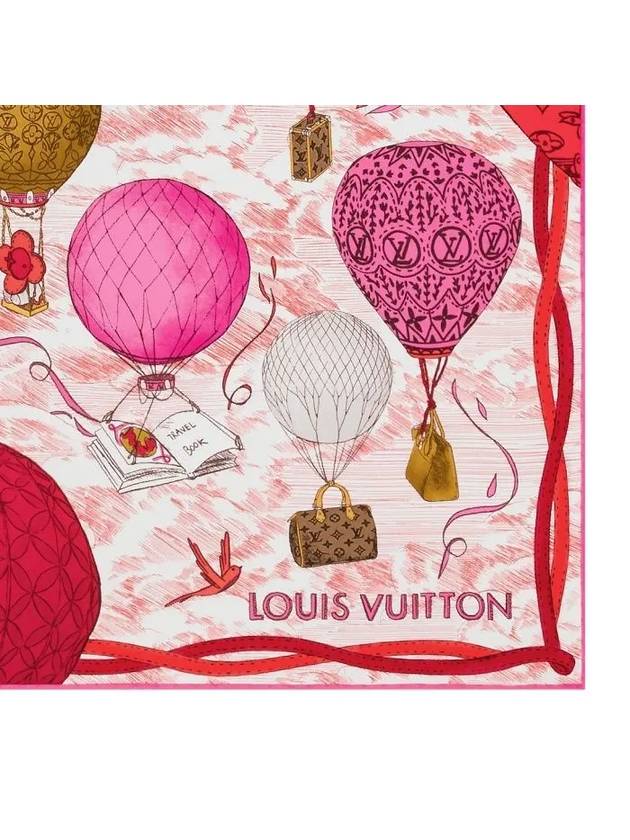 Up And Away Square 90 Scarf Poppy - LOUIS VUITTON - BALAAN 3