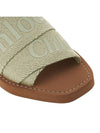 Woody Logo Flat Mule Slippers Green - CHLOE - BALAAN 10