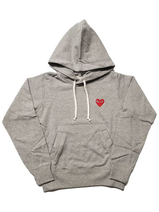 Heart Patch Hoodie Top P1 T1691 Grey - COMME DES GARCONS - BALAAN.