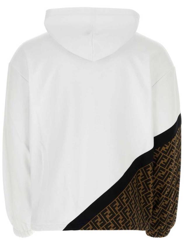 Monogram Logo Hoodie White - FENDI - BALAAN 3