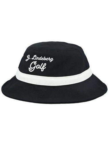 Lukas Embroidery Logo Golf Bucket Hat Black - J.LINDEBERG - BALAAN 1