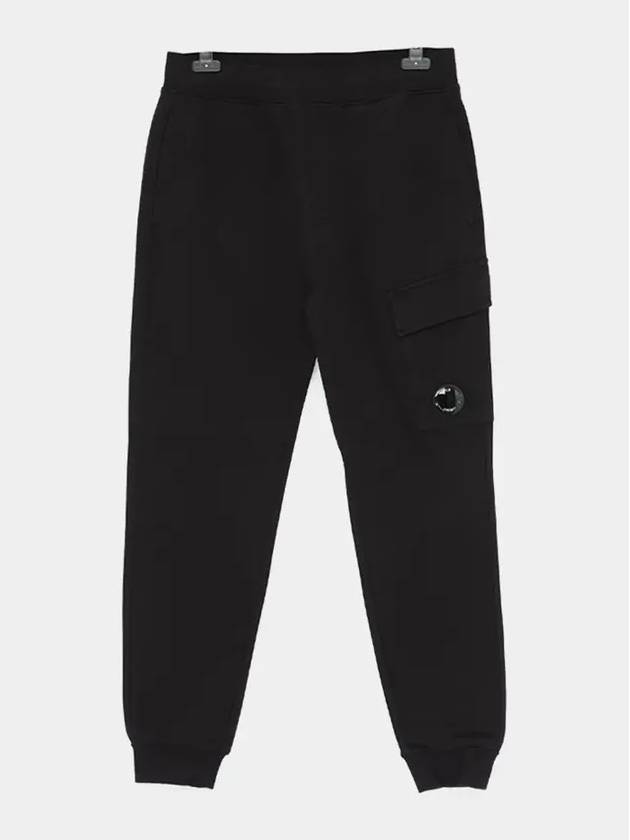 Diagonal Raised Fleece Track Pants Black - CP COMPANY - BALAAN 4