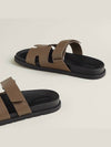 Chypre Calfskin Sandals Etoupe - HERMES - BALAAN 6