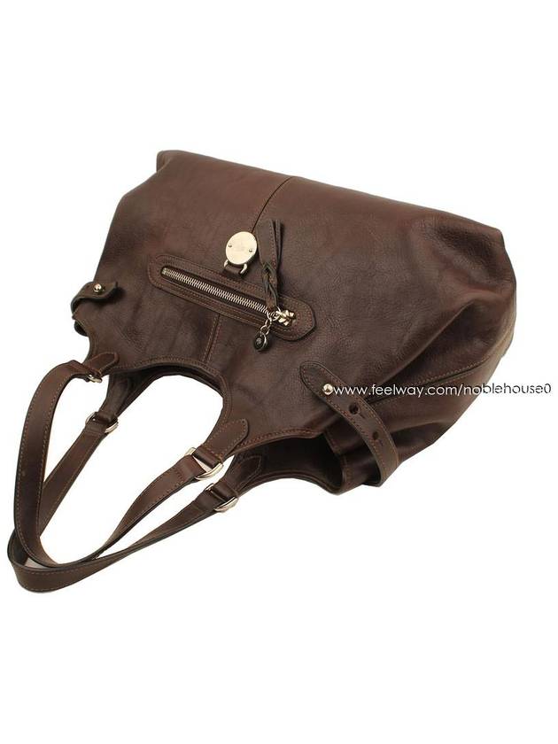 Dark brown silver hobo type shoulder bag - MULBERRY - BALAAN 5