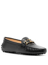 Women's Gommino Leather Driving Shoes Black - TOD'S - BALAAN 3