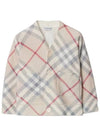 Kids Check Wool Cardigan Pale Stone - BURBERRY - BALAAN 2