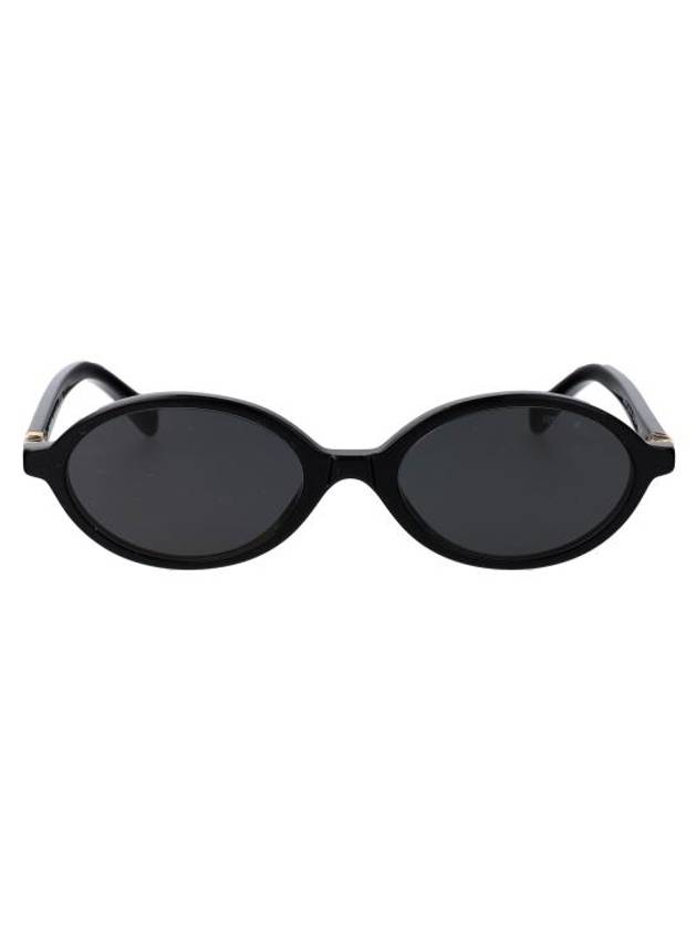 Regard Logo Sunglasses Slate Grey - MIU MIU - BALAAN 1