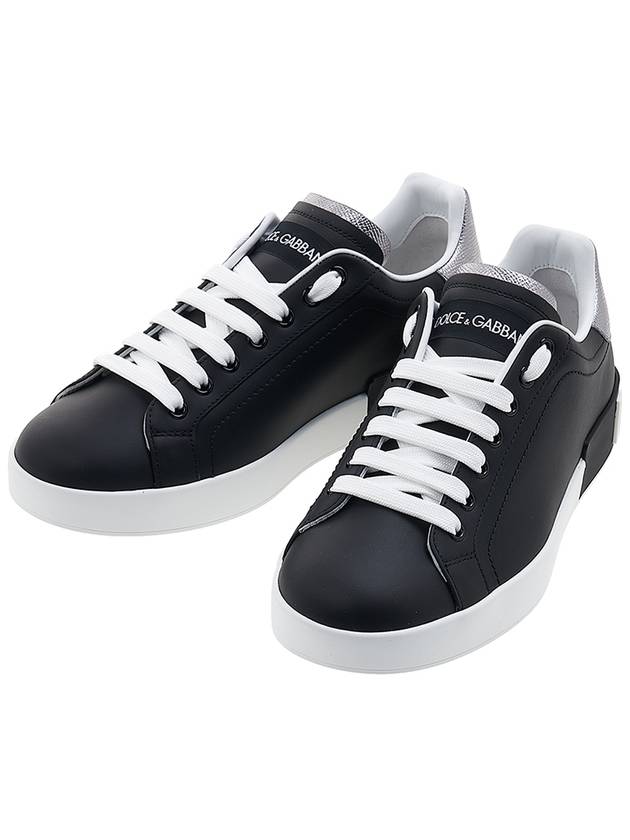 Portofino Calfskin Sneakers Black - DOLCE&GABBANA - BALAAN 2