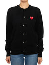 Red Heart Wappen Knit Cardigan Black - COMME DES GARCONS PLAY - BALAAN 2