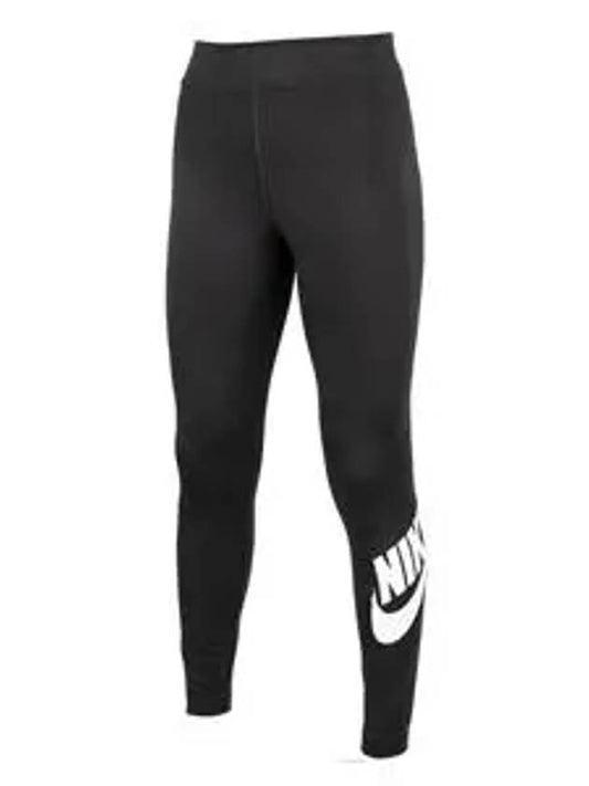 Essential French Terry Swoosh Leggings Black - NIKE - BALAAN 2