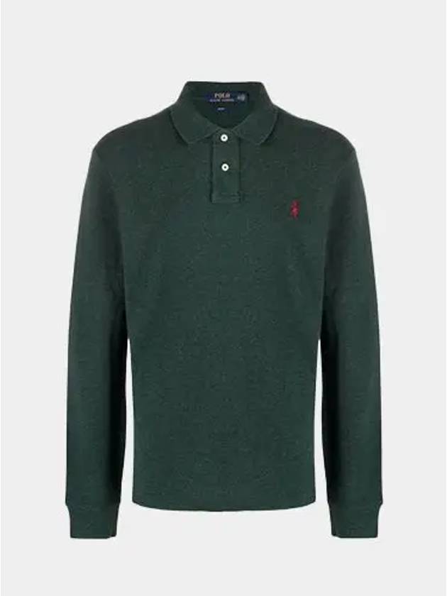 Red Pony Long Sleeve Polo T Shirt Dark Green Men 710681126 056 - POLO RALPH LAUREN - BALAAN 2